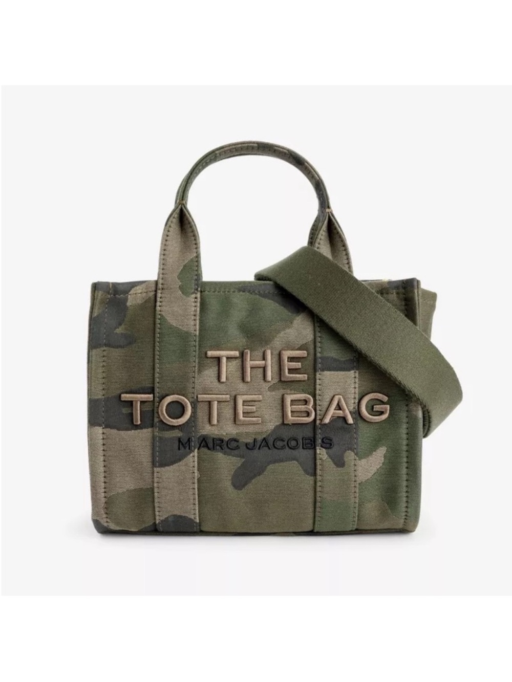 Marc Jacobs Camouflage Canvas Tote in Olive and Black - Picture 5 of 7